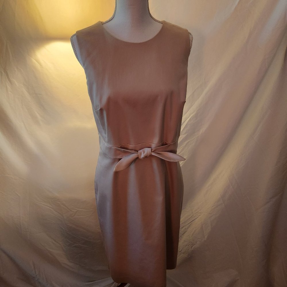 Ann Taylor light khaki sleeveless fit & flare, size 14